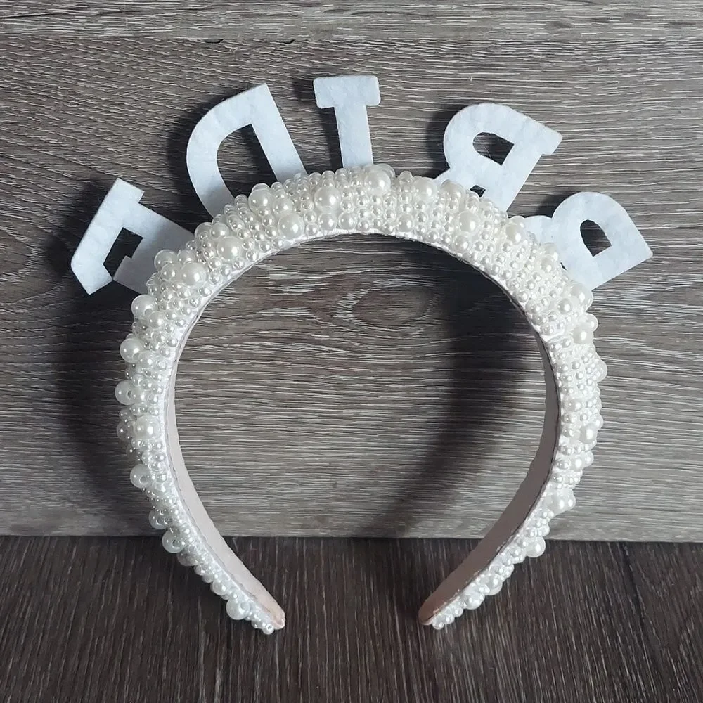 Pearl Embellished Bride Headband